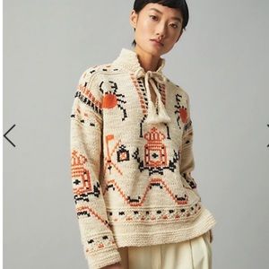 Tory Burch pullover PÓVOA DE VARZIM-INSPIRED JUMPER IN VINTAGE ECRU